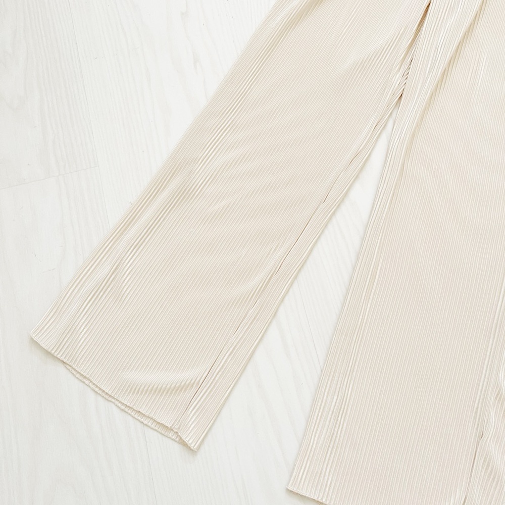 Champagne Wide-Leg Pants